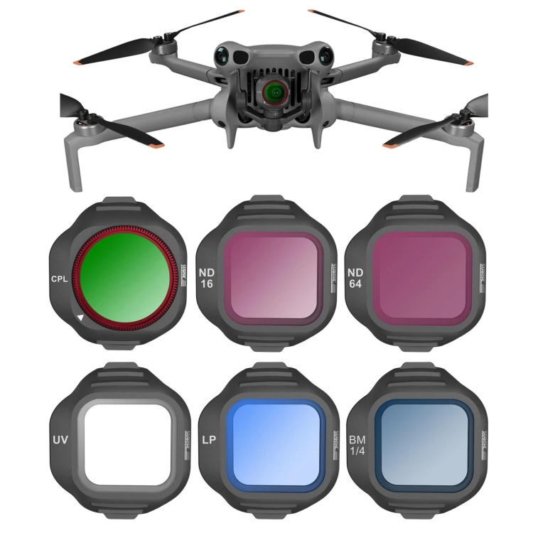 Zestaw 6 filtrów STARTRC do DJI Mini 5 Pro CPL  ND16  ND64  UV  LP  BM 14