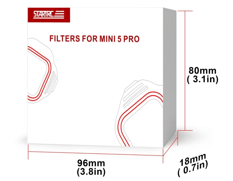 Zestaw 3 filtrów STARTRC do DJI Mini 5 Pro CPL, ND16, ND64