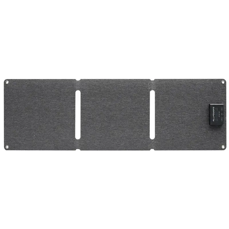 Panel Solarny ALLPOWERS SP001 21W – przenośna ładowarka USB-C-A- rozłożony od dołu