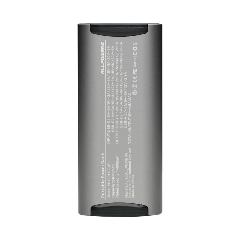 Powerbank AllPowers PB100 24000mAh 100W - od dołu