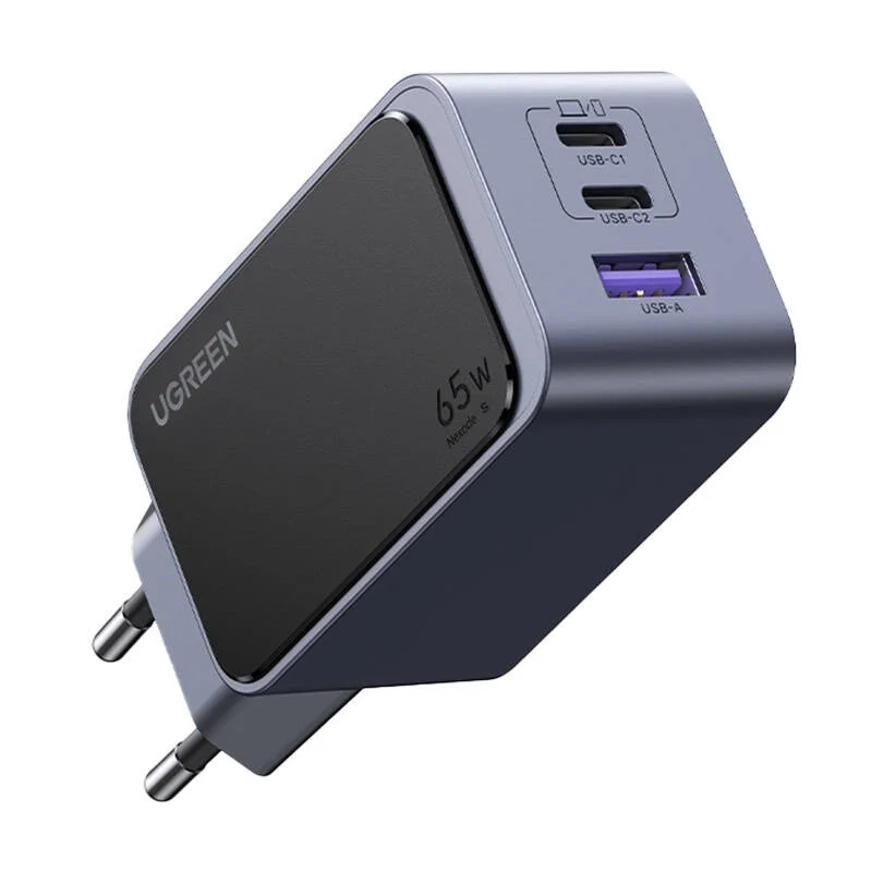 Ladowarka-sieciowa-Ugreen-Nexode-Air-65W-USB-2x-USB-C szara