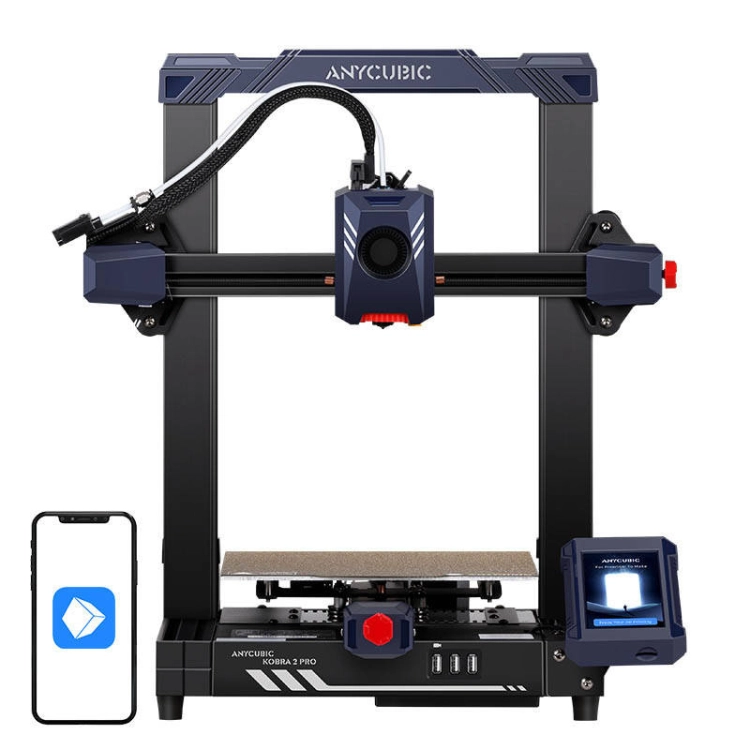 Anycubic Kobra 2 Pro druk z filamentów PLA TPU ABS PETG przy dyszy 260 stopni
