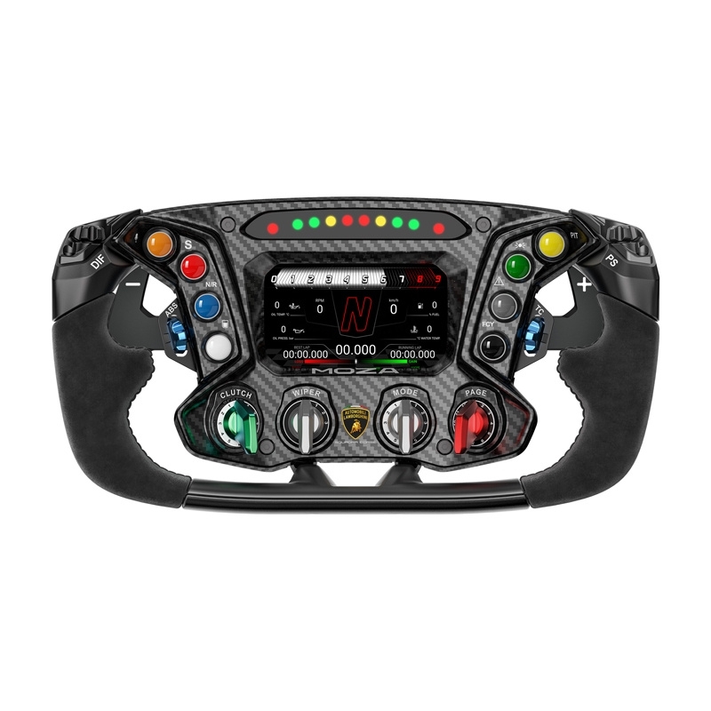 Kierownica Moza Racing Lamborghini Essenza SCV12 RS070 z ekranem LCD i paskiem LED RPM