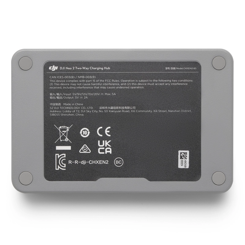 Dwukierunkowy hub ładowania DJI NEO 2 - od dołu