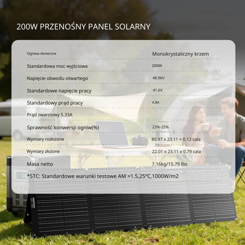 SOLAX SE200 200 W monokrystaliczny panel z regulowanym kątem ustawienia