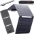 Panel solarny ALLPOWERS SP001 21W rozłożony na kempingu obok namiotu