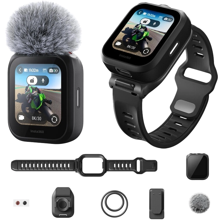 Pilot GPS z wbudowanym mikrofonem do kamer Insta360 X5, X4 Air, Ace Pro 2