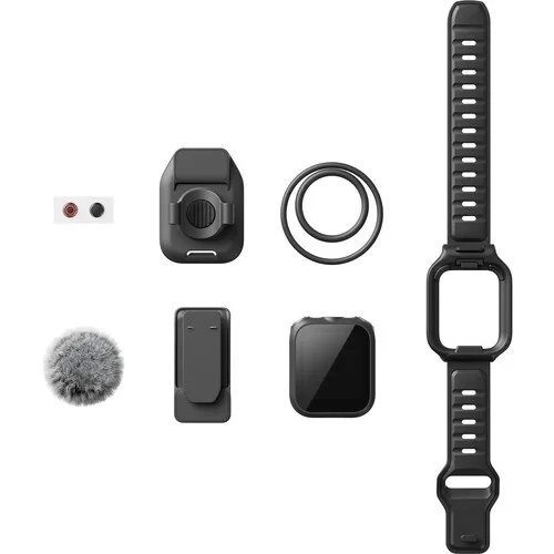 Pilot GPS Insta360 z mikrofonem do X5, X4 Air, Ace Pro 2 – rozłożone elementy zestawu