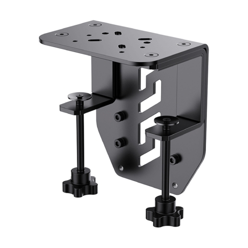 Zaciski do biurka Moza Racing AS004 umożliwiające stabilny montaż bazy kierownicy.