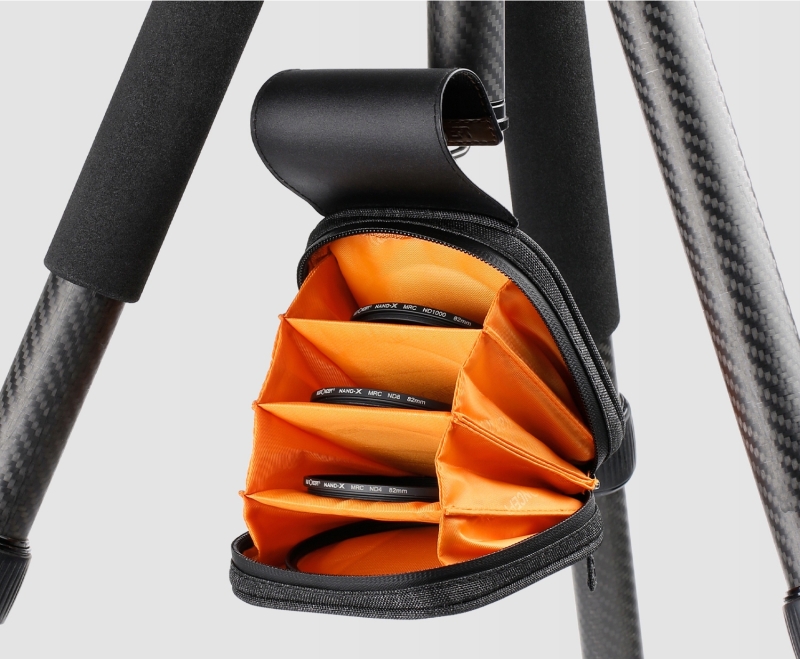 Kompaktowe etui fotograficzne K&F Concept mieszczące filtry o średnicy do 95mm.