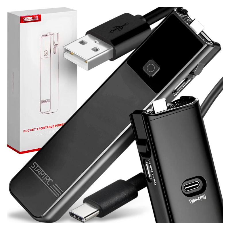 Dodatkowa bateria do DJI Osmo Pocket 3 uchwyt powerbank STARTRC 6000mAh LCD.png