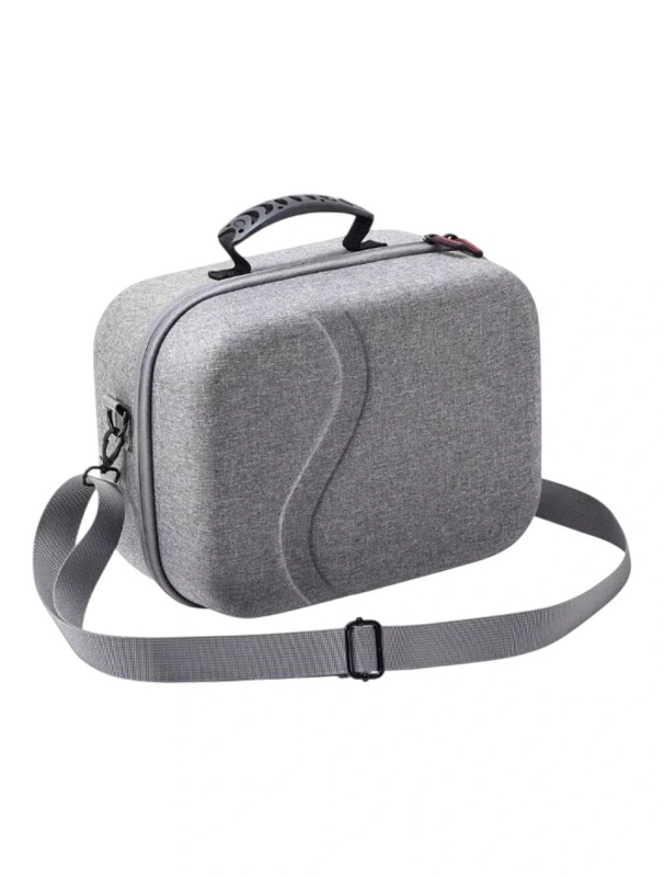 Gogle Meta Quest 3S bezpiecznie spakowane w etui STARTRC wraz z kontrolerami.