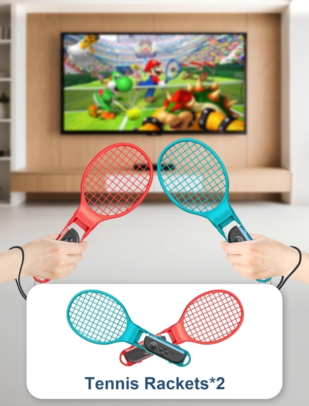 Paski na nogi i nadgarstki do bezpiecznej gry w Nintendo Switch Sports.