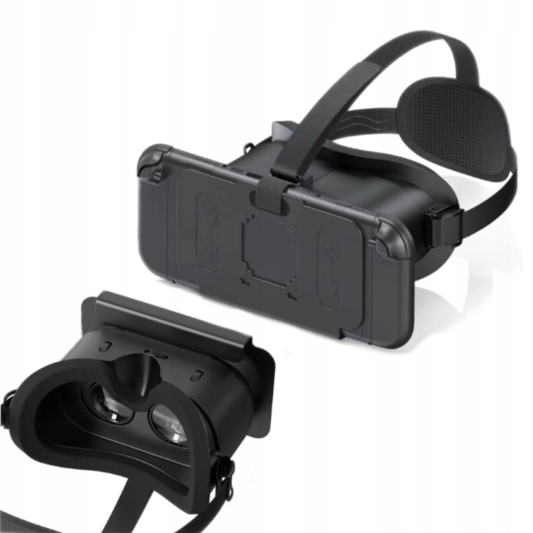 Soczewki optyczne w goglach VR do Switch 2 z możliwością regulacji ostrości.