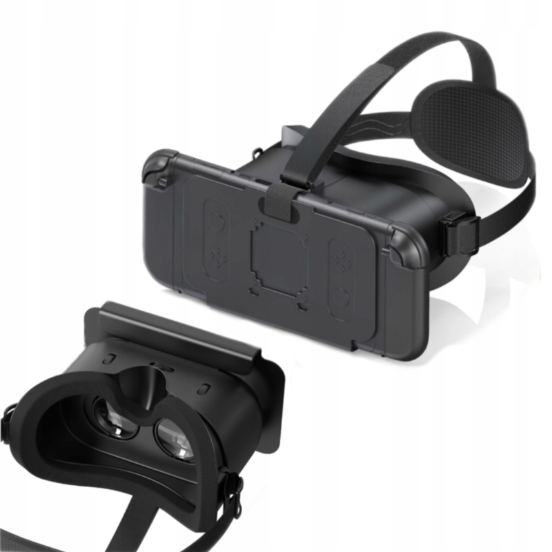 Soczewki optyczne w goglach VR do Switch 2 z możliwością regulacji ostrości.