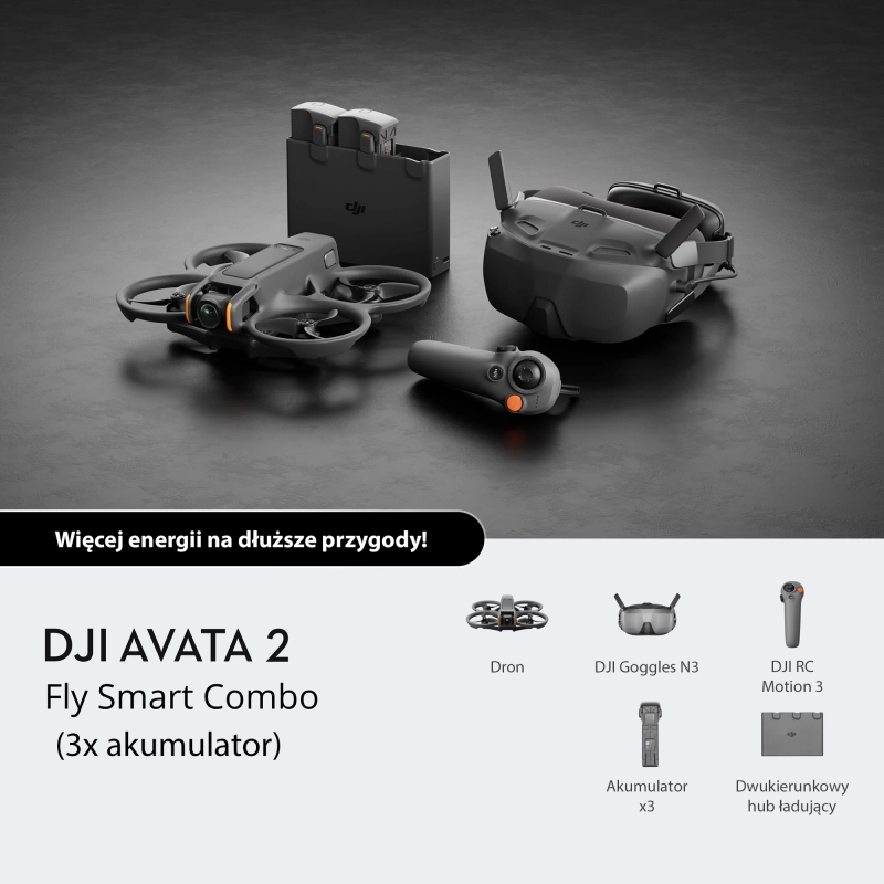Dron DJI Avata 2 Fly Smart Combo (trzy baterie) flystore_pl