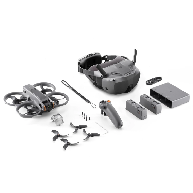 Dron DJI Avata 2 Fly Smart Combo (trzy baterie) - zawartość zestawu