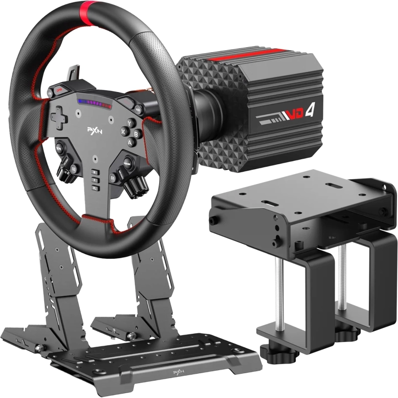 PXN VD4 Bundle — Direct Drive 4 Nm, enkoder 24-bit, Hall-Effect pedały, PC