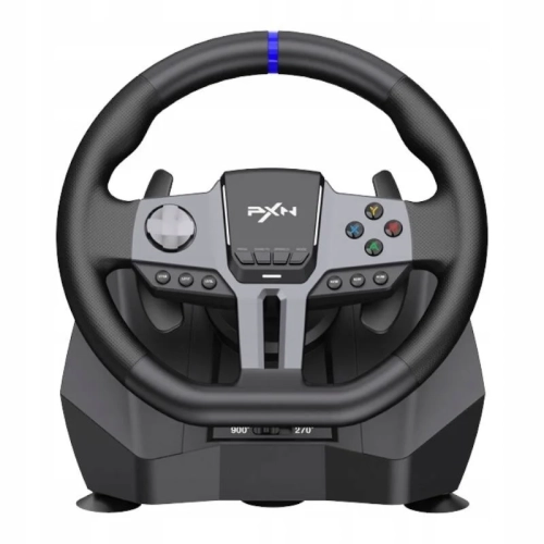PXN V9 Gen2 — kierownica 270°/900°, enkoder 16-bit, pedały Hall, skrzynia 6+R, RGB (PC/PS4/Xbox/Switch)