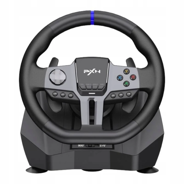 PXN V9 Gen2 — kierownica 270°/900°, enkoder 16-bit, pedały Hall, skrzynia 6+R, RGB (PC/PS4/Xbox/Switch)