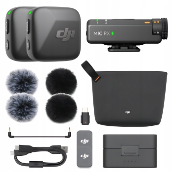 System mikrofonów bezprzewodowych DJI Mic Mini (2TX+1RX+etui ładujące) - OUTLET