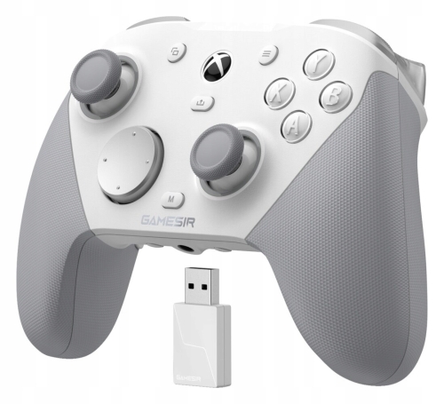 Biały kontroler bezprzewodowy GameSir G7 Pro dedykowany do konsoli Xbox i PC.