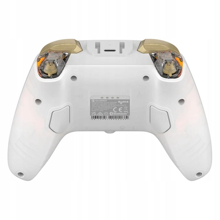 Biały kontroler GameSir Cyclone 2 z innowacyjnymi drążkami TMR.