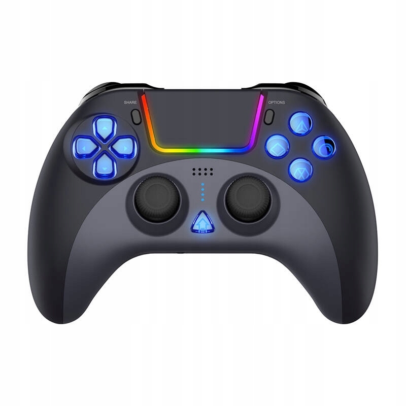 Widok z góry na touchpad i podświetlenie LED w nowoczesnym padzie iPega.