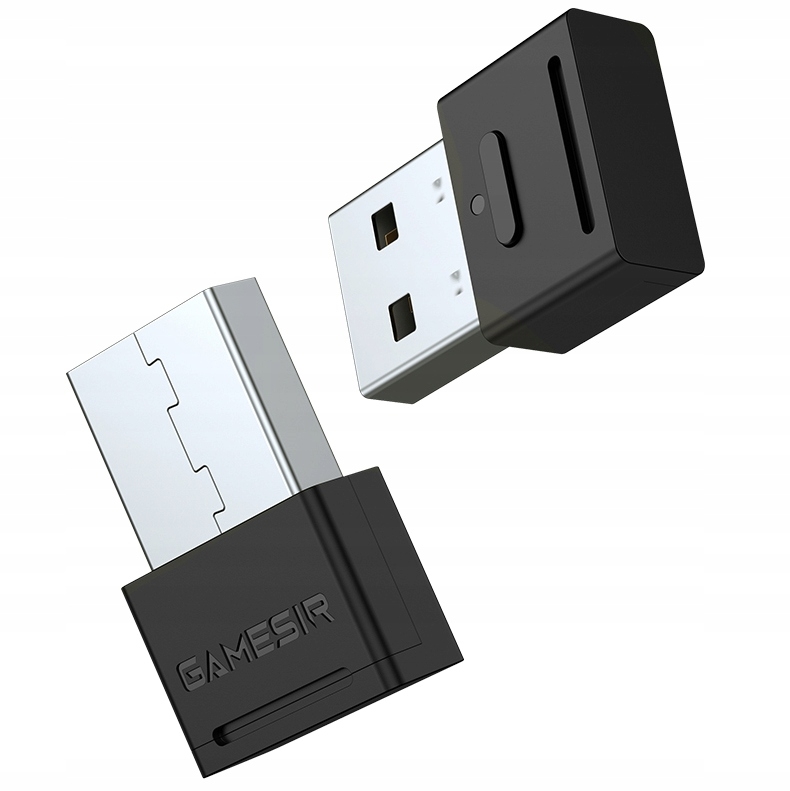 Odbiornik bezprzewodowy USB GameSir Dongle 2.4G w kolorze czarnym.