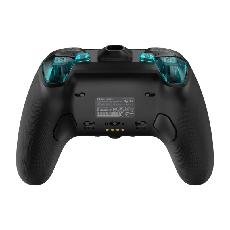 Zbliżenie na drążki Mag-Res TMR drugiej generacji w padzie GameSir G7 Pro.