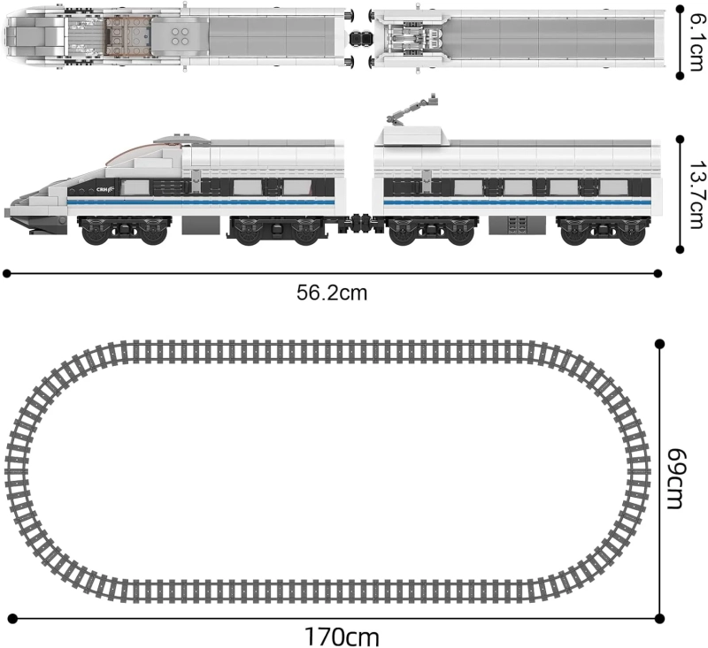 Klocki Mould King 12021 - zdalnie sterowany model pociągu