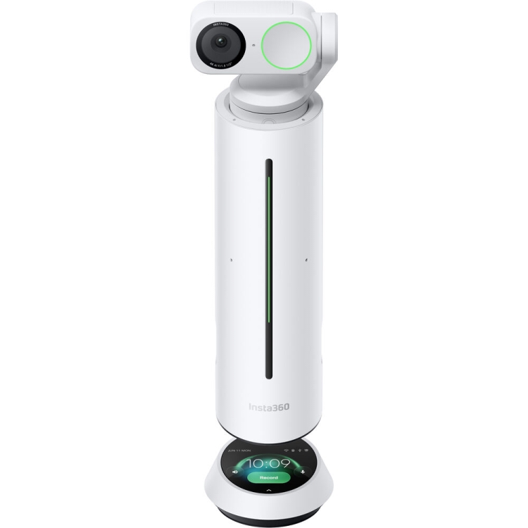 Kabel USB-C podłączony jako zasilanie i przesył danych do sprzętu Insta360 podpiętego do laptopa.