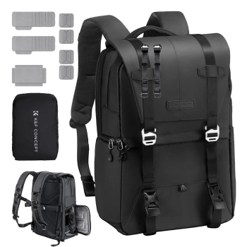 Plecak fotograficzny K&F Concept 20L + pokrowiec przeciwdeszczowy