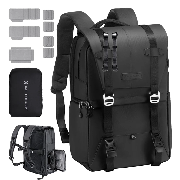 Plecak fotograficzny K&F Concept 20L + pokrowiec przeciwdeszczowy