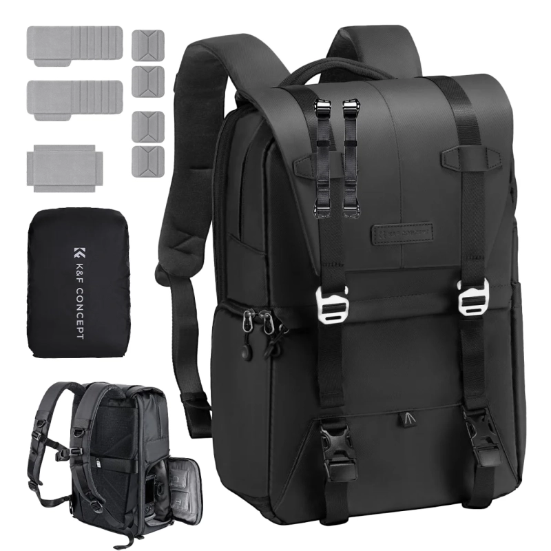 Plecak fotograficzny K&F Concept 20L + pokrowiec przeciwdeszczowy