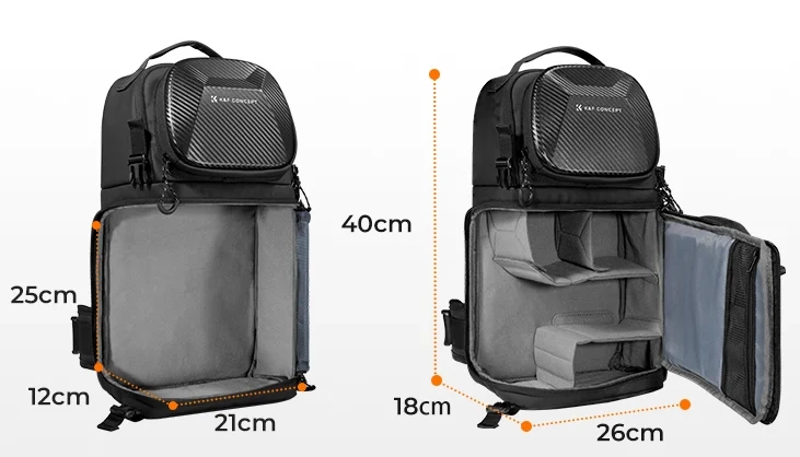 Plecak fotograficzny K&F Concept z twardą skorupą