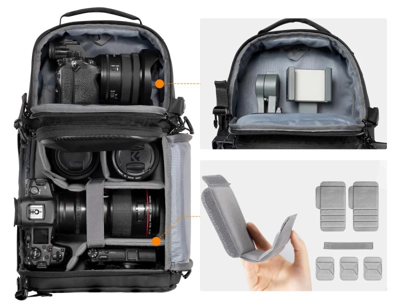 Plecak fotograficzny K&F Concept z twardą skorupą