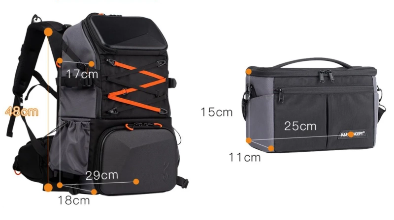 Plecak fotograficzny K&F 32L z pokrowcem przeciwdeszczowym