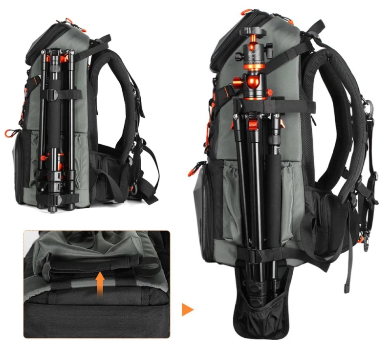 Plecak fotograficzny K&F 32L z pokrowcem przeciwdeszczowym