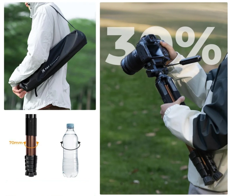 Statyw fotograficzny 75" K&F Concept lekki do aparatu telefonu z pilotem BT