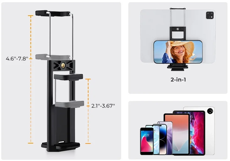 Statyw fotograficzny 75" K&F Concept lekki do aparatu telefonu z pilotem BT