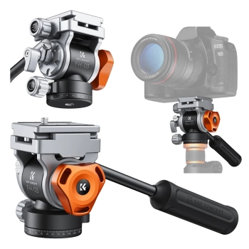 Głowica do statywu K&F Fluid Head 360° Arca Swiss 1/4" 3/8"