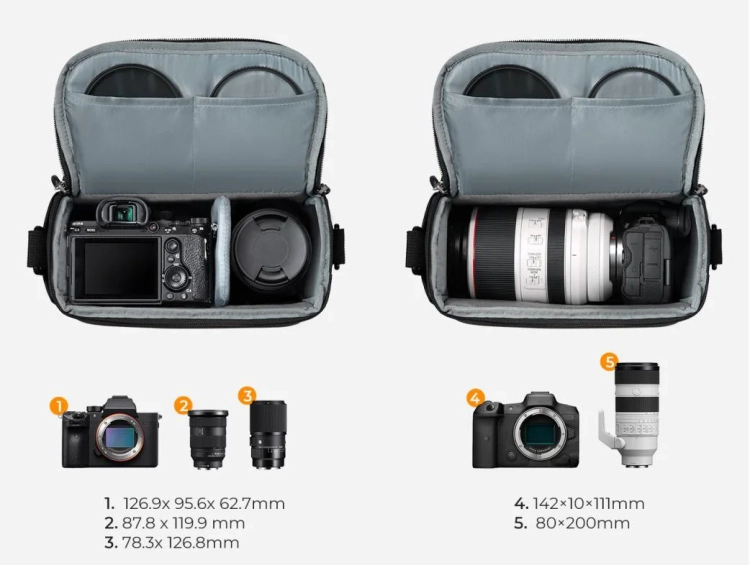 Torba fotograficzna K&F Concept KF13.179 do aparatu obiektywu
