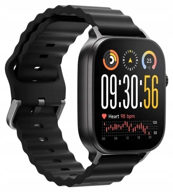 Tył inteligentnego zegarka z wbudowanymi czujnikami zdrowia, w tym pulsoksymetrem.