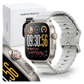 Smartwatch REALME Watch 5 42mm 1.97" GPS AMOLED (Srebrny)