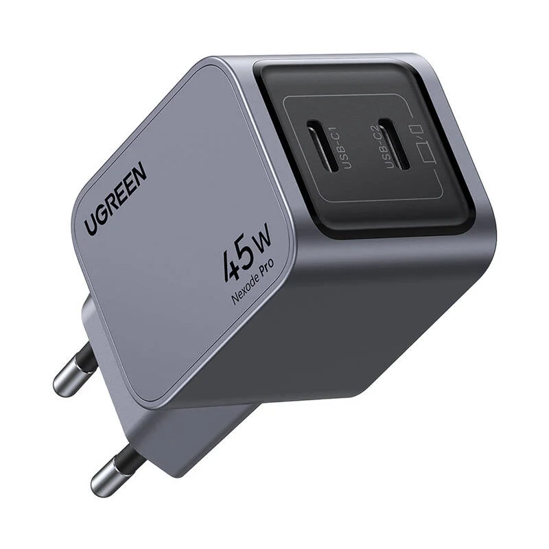 Ladowarka-sieciowa-35008-Ugreen-Nexode-Pro-45W-2x-USB-C-szara