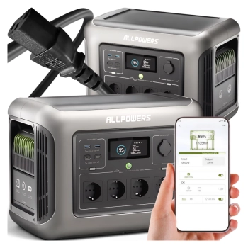 Przenośna stacja zasilania AllPowers R1500 LITE 1056Wh 1600W - OUTLET