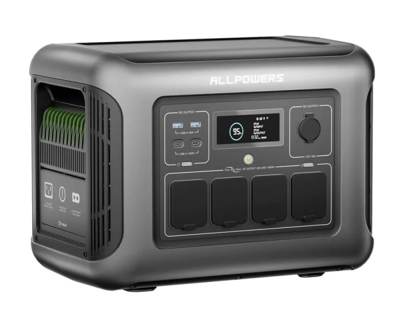 Stacja zasilania AllPowers R1500 LITE - ukos od lewej