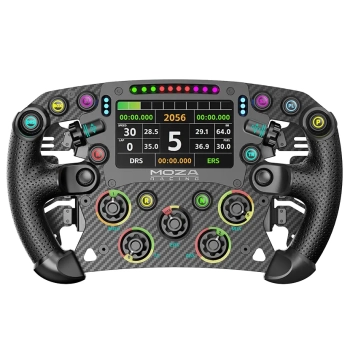 Moza Racing FSR V2 RS068 — kierownica gamingowa 280 mm, ekran 4,3", karbon, PC