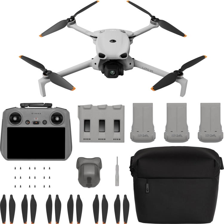 Dron DJI Lito X1 Fly More Combo (DJI RC 2) z aparaturą RC 2, trzema akumulatorami, hubem i torbą